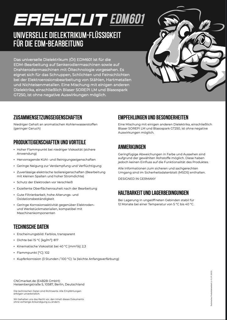 Produktdatenblatt EDM601