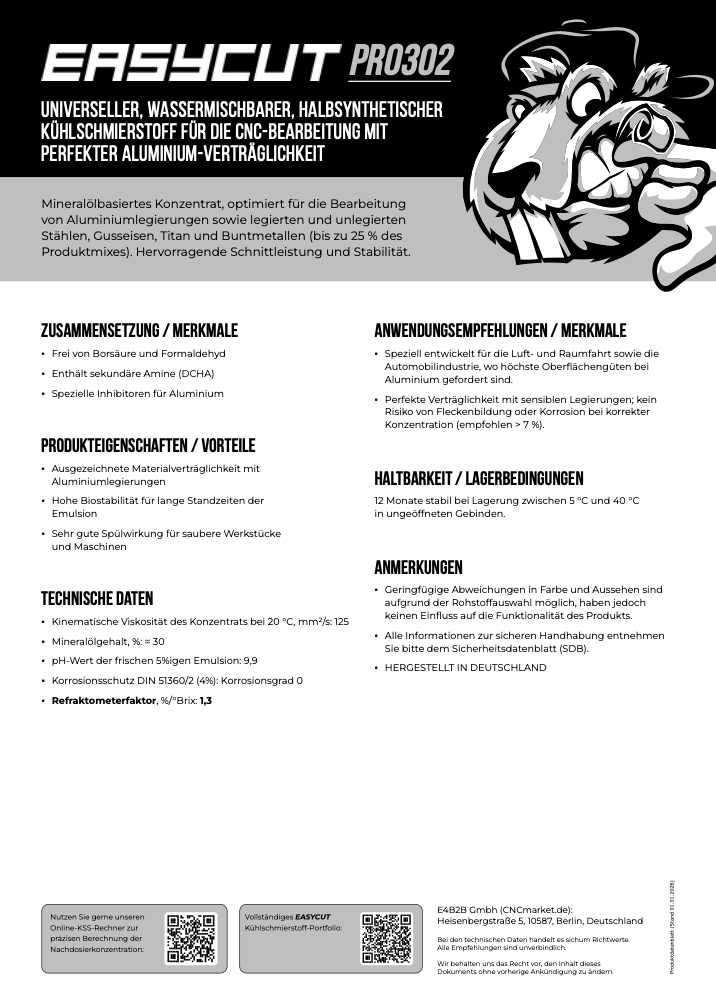 Produktdatenblatt PRO302