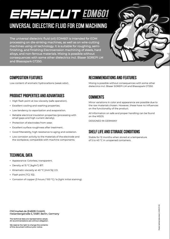 Product Information Data Sheet EDM601