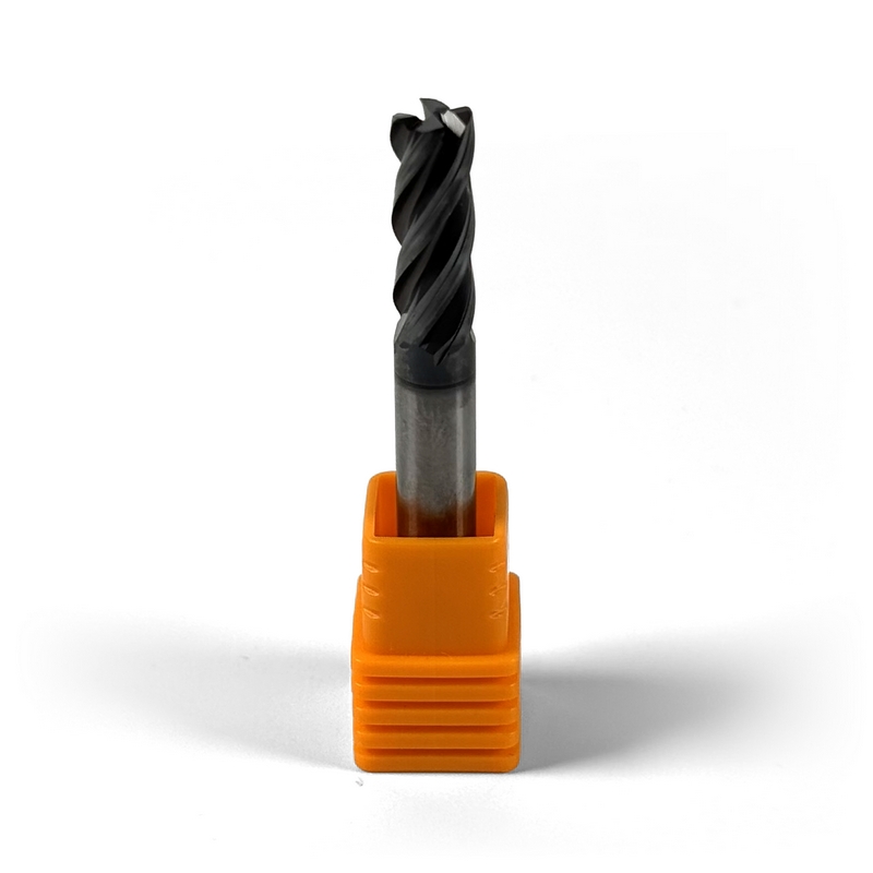 6 mm Solid Carbide End Mill, 0.5 mm Corner Chamfer, 4 Flutes, Radius, Standard length, For P, M, K materials, AlCrN coated