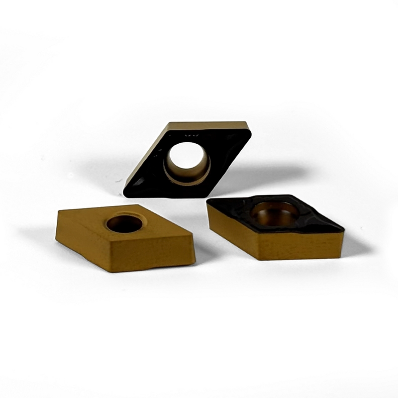 DCMT 11T308 Carbide (CVD) Turning Insert, HW2 Finish Chip Breaker, EC565H Grade, for P Materials