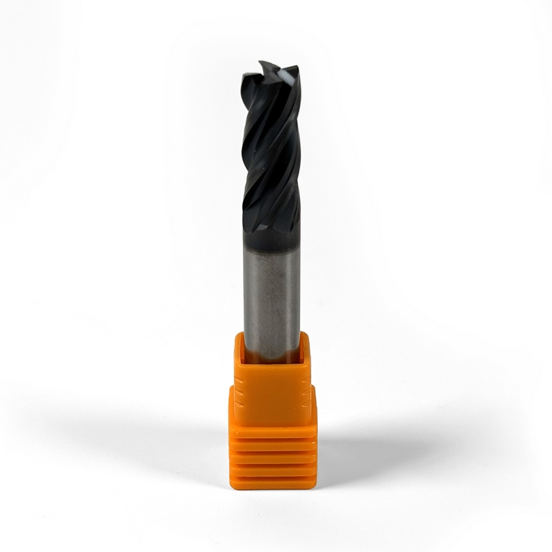 8 mm Solid Carbide End Mill, 4 Flutes, Chamfering, Standard length, For P, M, K materials, AlCrN coated