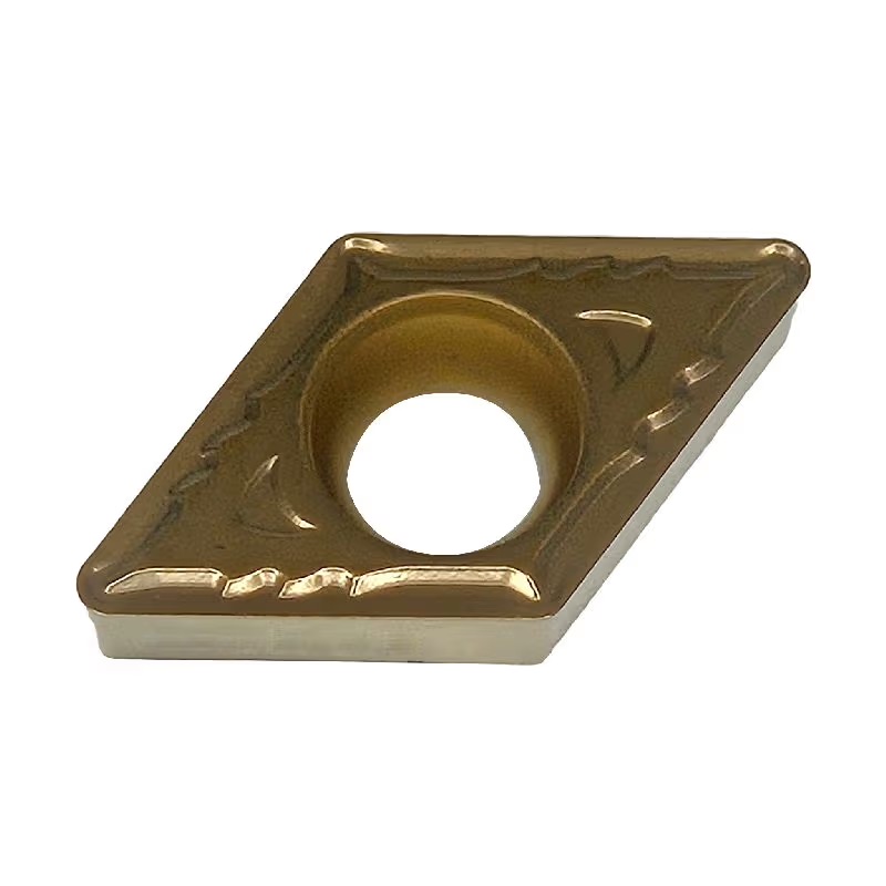 DCMT 11T308 Carbide (CVD) Turning Insert, HE3 Semi-Finish Chip Breaker, EC511D Grade, for M Materials