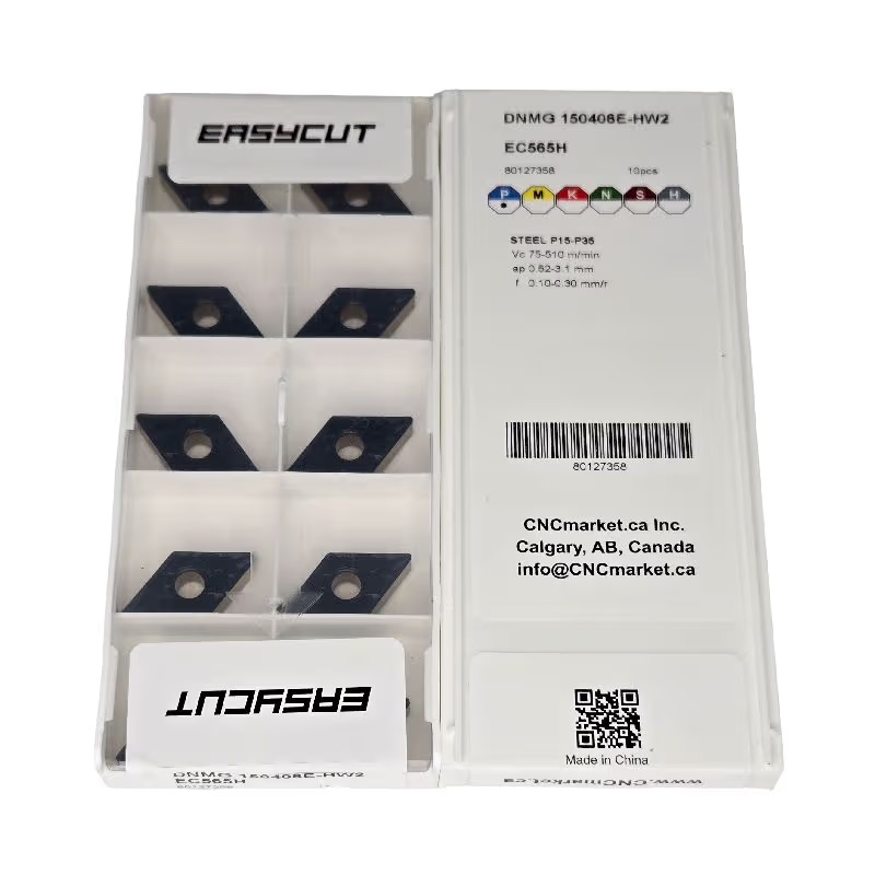 DNMG 150408 Carbide (CVD) Turning Insert, HW2 Finish Chip Breaker, EC565H Grade, for P Materials