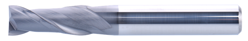 6 mm Solid Carbide End Mill, 2 Flutes, Flat, Standard length, For P, M, K materials, AlCrN coated