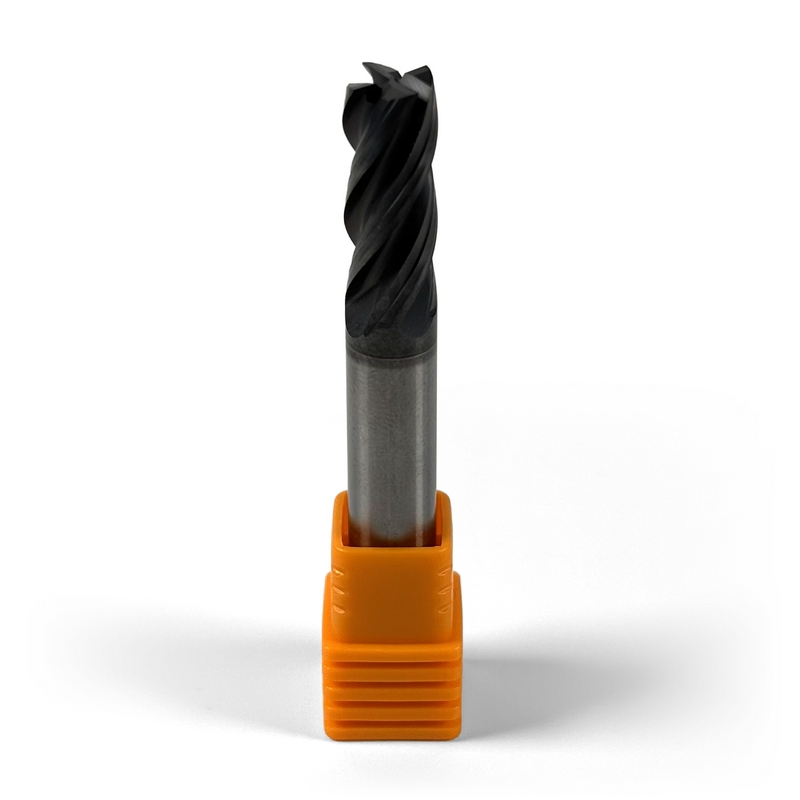 8 mm Solid Carbide End Mill, 4 Flutes, Flat, Standard length, For P, M, K materials, AlCrN coated