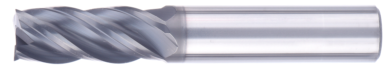 4 mm Solid Carbide End Mill, 4 Flutes, Chamfering, Standard length, For P, M, K materials, AlCrN coated