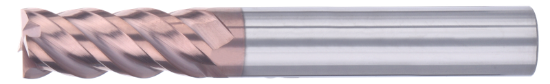 6 mm Solid Carbide End Mill, 4 Flutes, Flat, Standard length, For P, H materials, TiSiAlCrN coated