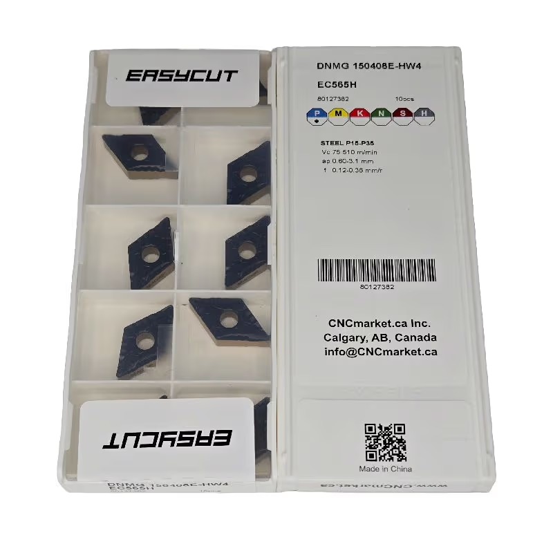 DNMG 150408 Carbide (CVD) Turning Insert, HW4 Semi-Finish Chip Breaker, EC565H Grade, for P Materials