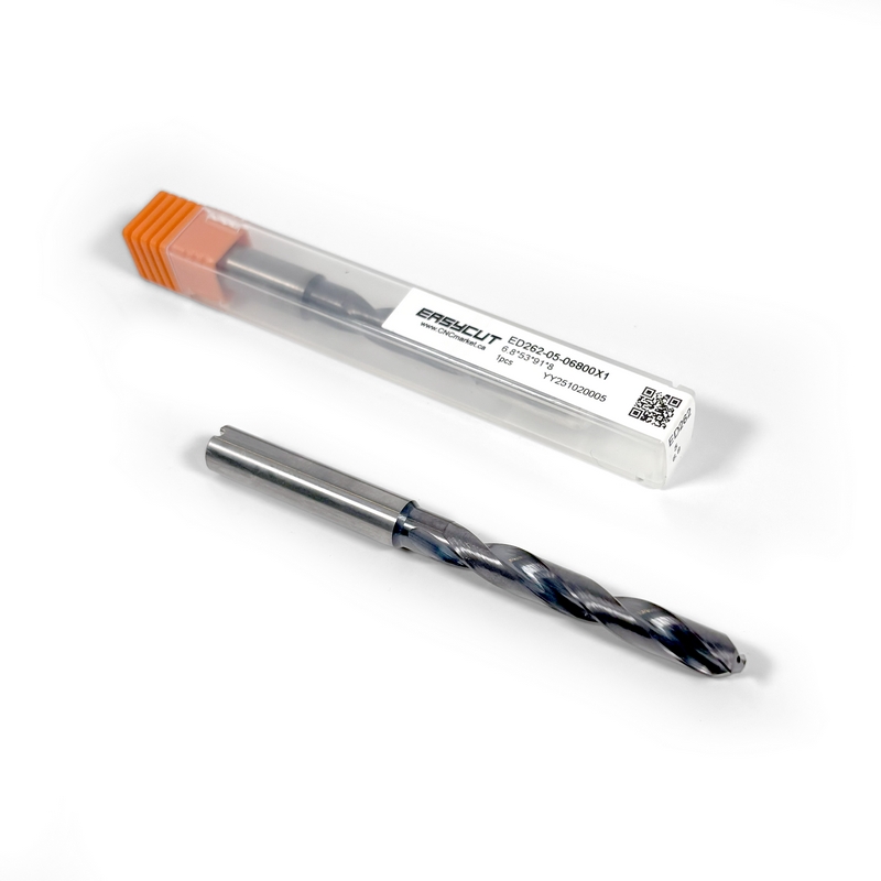 6.8mm Carbide Drill, 2 flutes, 5xD, Through Tool Coolant, 140°, 43mm LOC, Coated